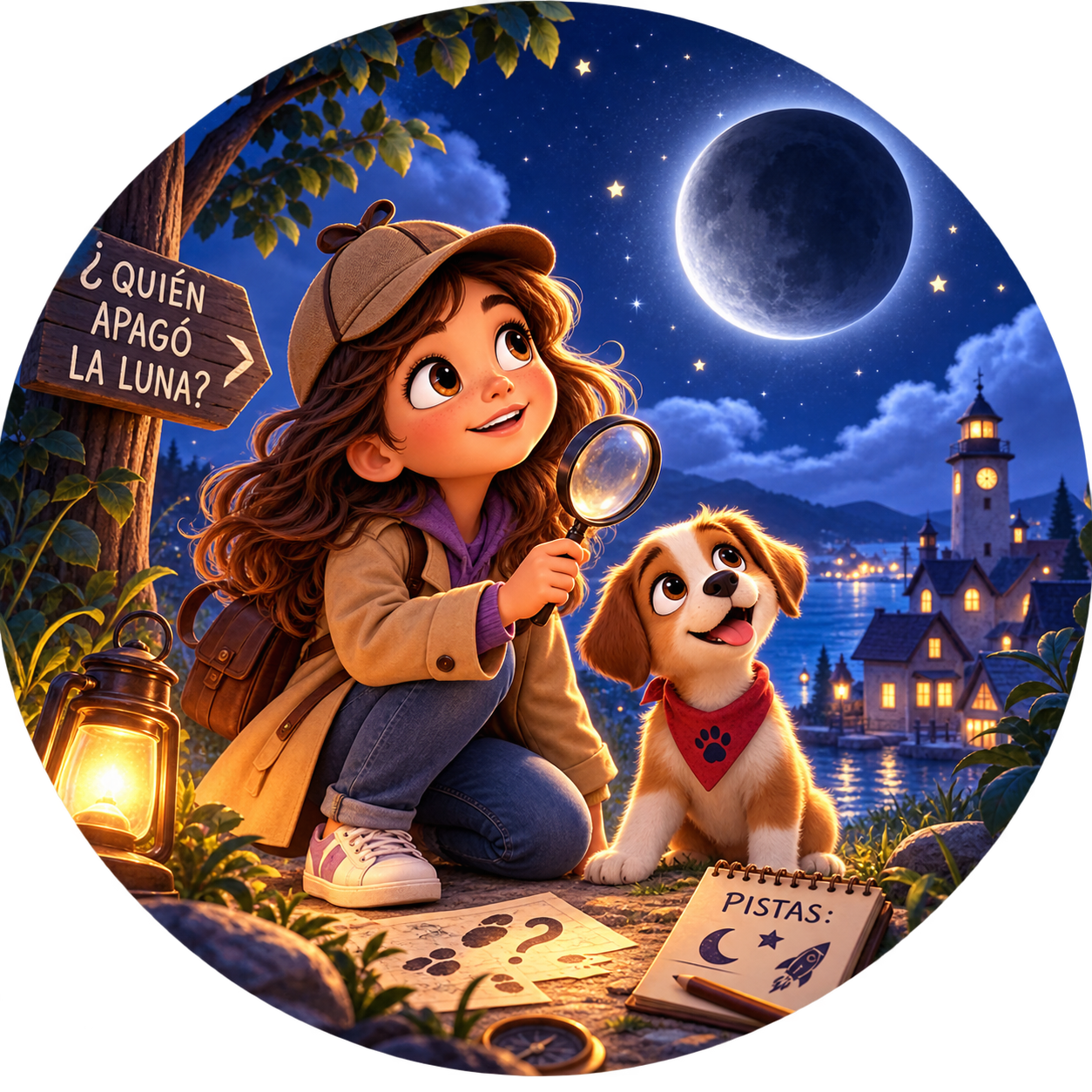 Bienvenido al mundo de los Detectives de las Emociones! En ¿QUIÉN APAGÓ LA LUNA? encontrarás 25 misterios y retos visuales pensados para que los pequeños detectives observen, analicen pistas, identifiquen emociones y utilicen su lógica para descubrir la respuesta. Cada caso es una nueva aventura en la que tendrán que mirar con atención, relacionar pistas, descartar opciones y descubrir qué ha ¿Qué encontrarás? • 25 misterios diferentes para resolver. • Retos de observación y lógica. • Pistas visuales para analizar. • Personajes y situaciones llenas de emociones. • Soluciones visuales para comprobar cada caso. • Actividades que fomentan la atención, el razonamiento y la capacidad de deducción. Este libro está diseñado para que los niños aprendan mientras juegan y desarrollen habilidades como: – Reconocer y nombrar emociones. – Mejorar la observación y la atención. – Desarrollar el pensamiento lógico. – Aprender a tomar decisiones. – Fortalecer la confianza en sí mismos. Un libro diferente para pequeños/ñas detectives, ideal para disfrutar en casa, como regalo o como recurso educativo. ¿Serás capaz de resolver los 25 misterios? OBSERVA. ANALIZA. IDENTIFICA. RESUELVE.